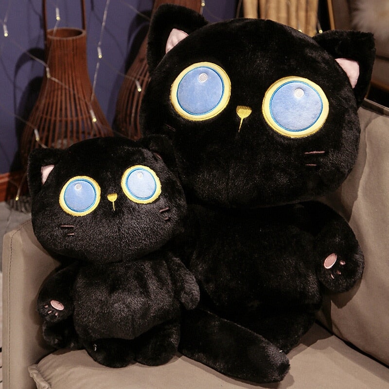 Brehn | Arrayah die blaue Auge schwarze Katze Plüschfigur