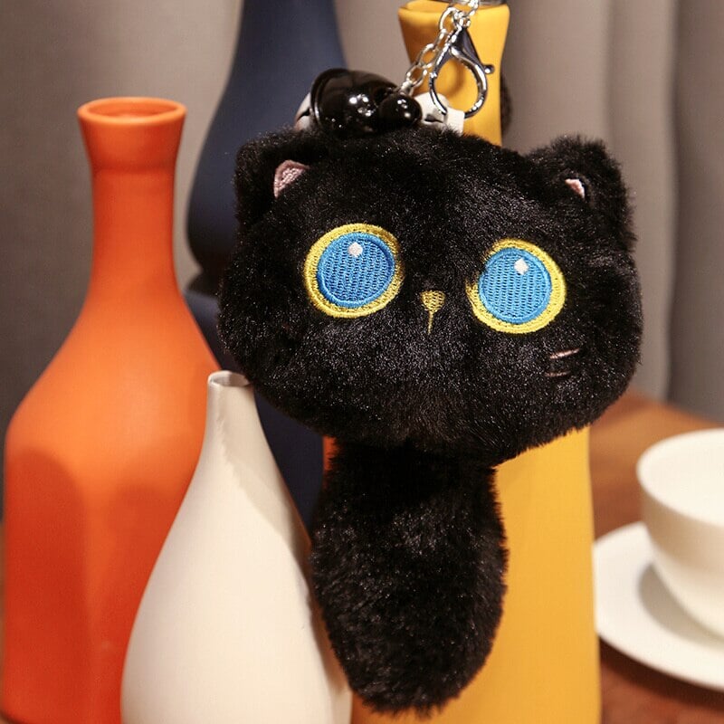 Brehn | Arrayah die blaue Auge schwarze Katze Plüschfigur