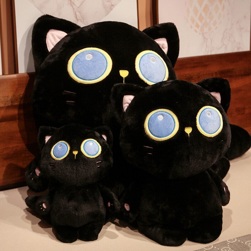 Brehn | Arrayah die blaue Auge schwarze Katze Plüschfigur