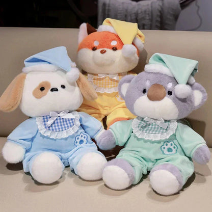Brehn | Schlafenszeit Fuchs Koala Hund Pyjama Party Plüschtiere