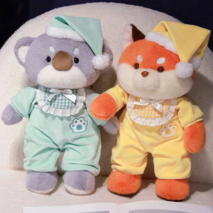 Brehn | Schlafenszeit Fuchs Koala Hund Pyjama Party Plüschtiere