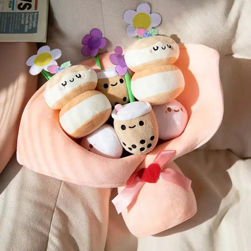 Brehn | Boba Bubble Tea Blumenstrauß Plüschfigur