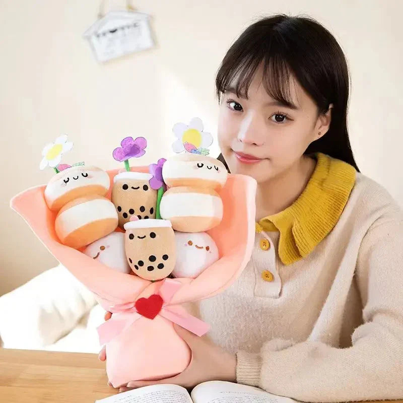 Brehn | Boba Bubble Tea Blumenstrauß Plüschfigur