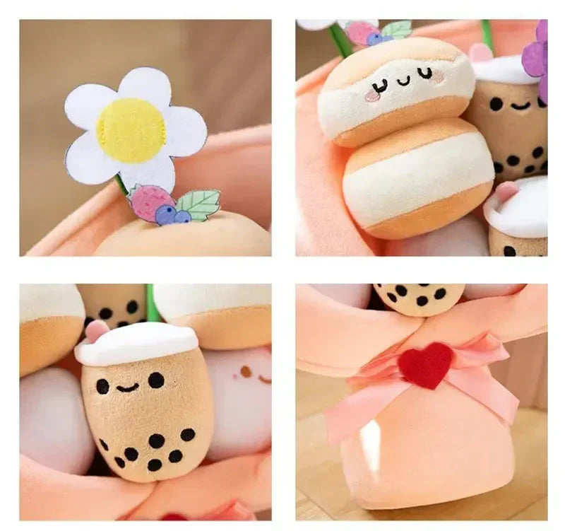 Brehn | Boba Bubble Tea Blumenstrauß Plüschfigur