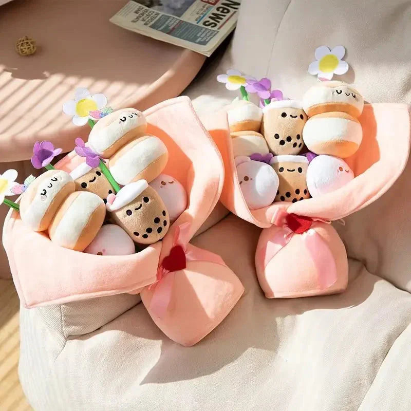 Brehn | Boba Bubble Tea Blumenstrauß Plüschfigur