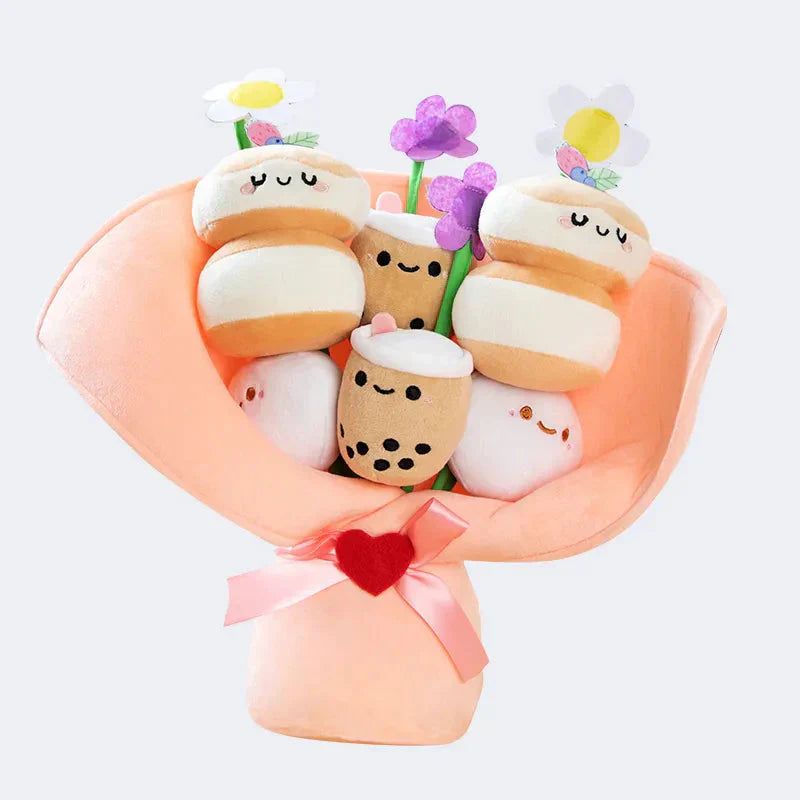 Brehn | Boba Bubble Tea Blumenstrauß Plüschfigur