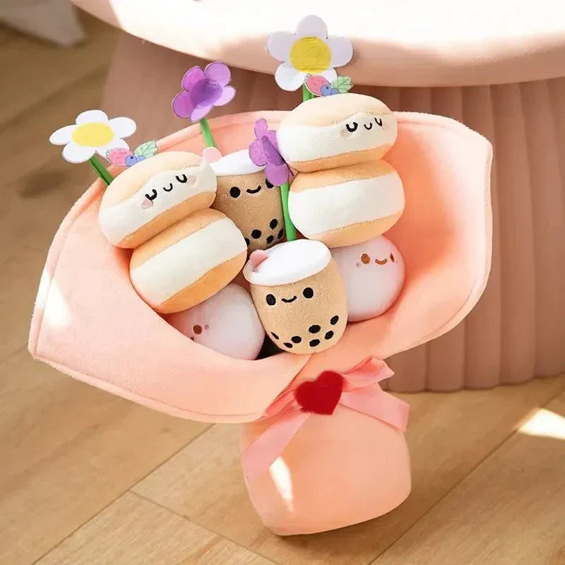 Brehn | Boba Bubble Tea Blumenstrauß Plüschfigur