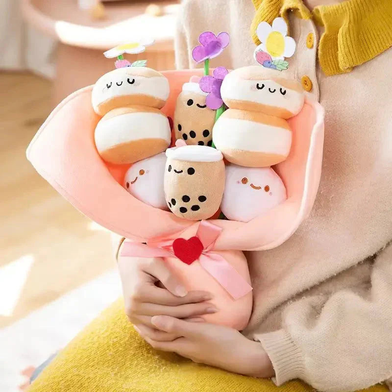 Brehn | Boba Bubble Tea Blumenstrauß Plüschfigur