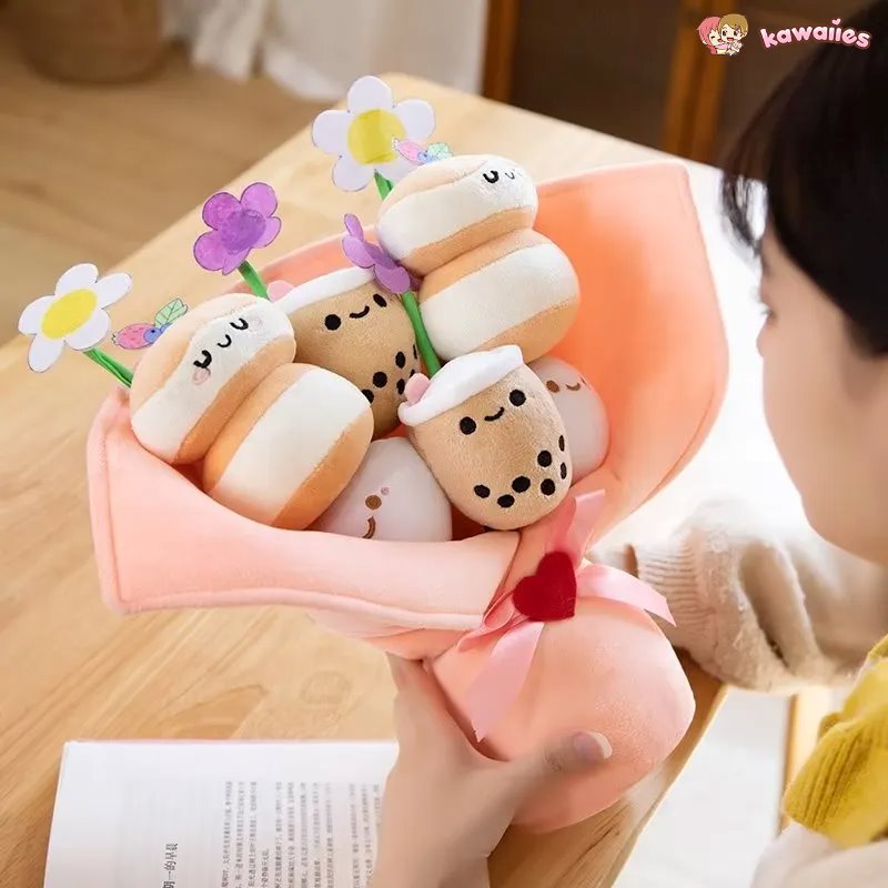 Brehn | Boba Bubble Tea Blumenstrauß Plüschfigur