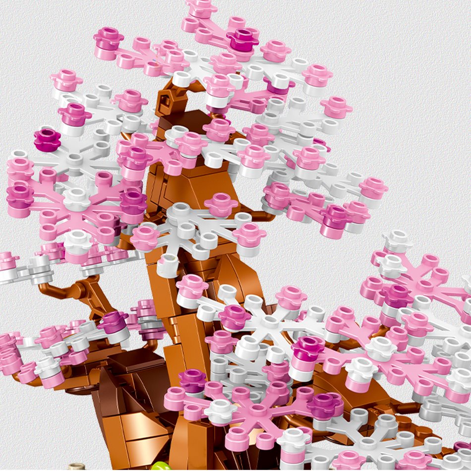Brehn | Bonsai Kirschblüte Sakura Schrein Nano Gebäude Sets