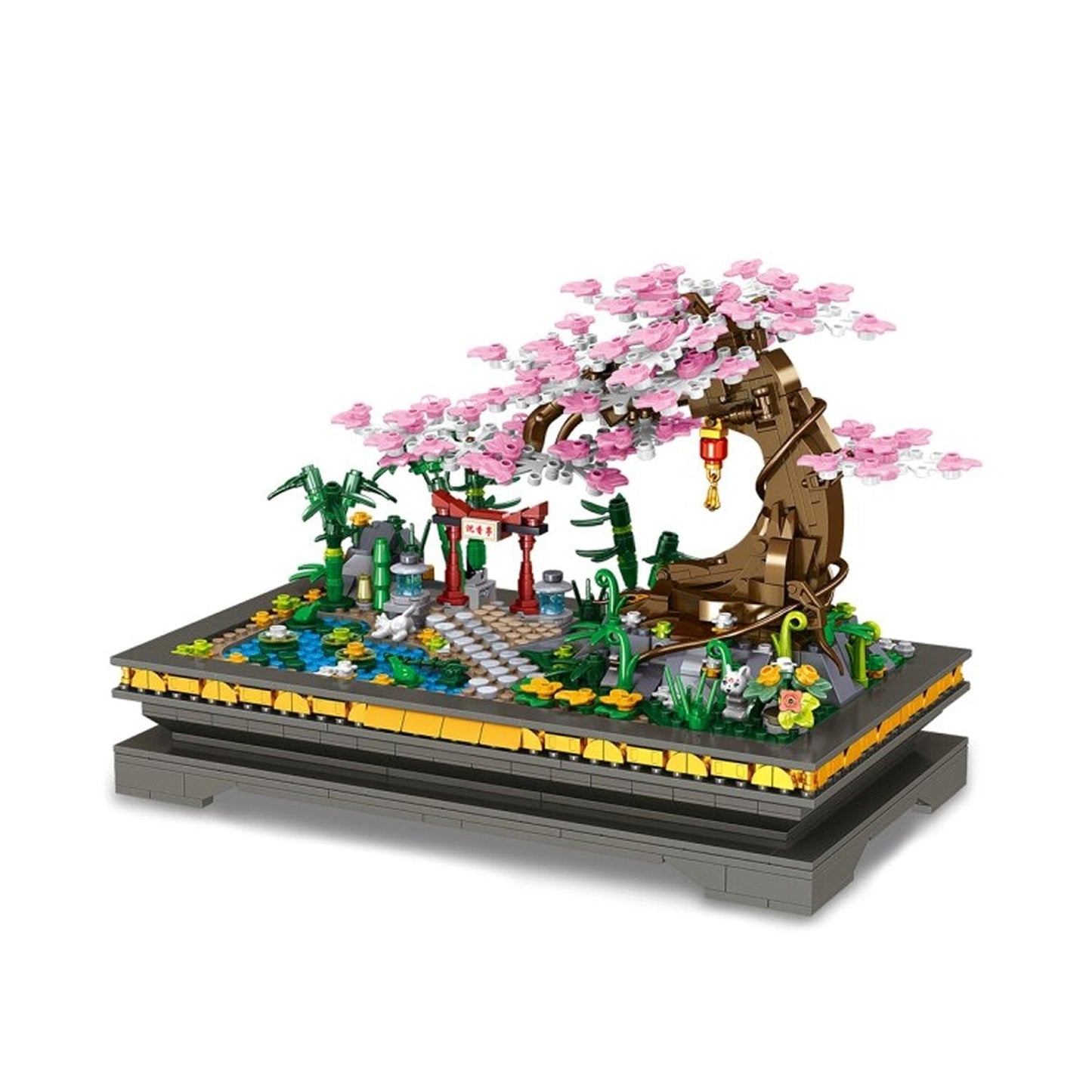 Brehn | Bonsai Kirschblüte Sakura Schrein Nano Gebäude Sets