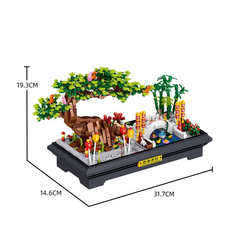 Brehn | Bonsai Sakura Schrein Ansichtsgebäude Nano Sets Kollektion