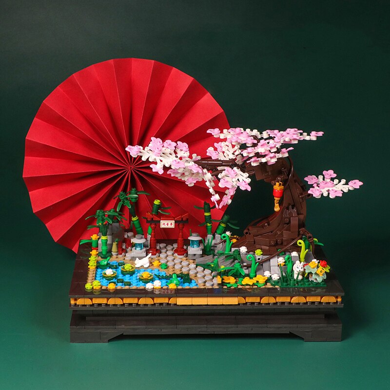 Brehn | Bonsai Sakura Schrein Ansichtsgebäude Nano Sets Kollektion