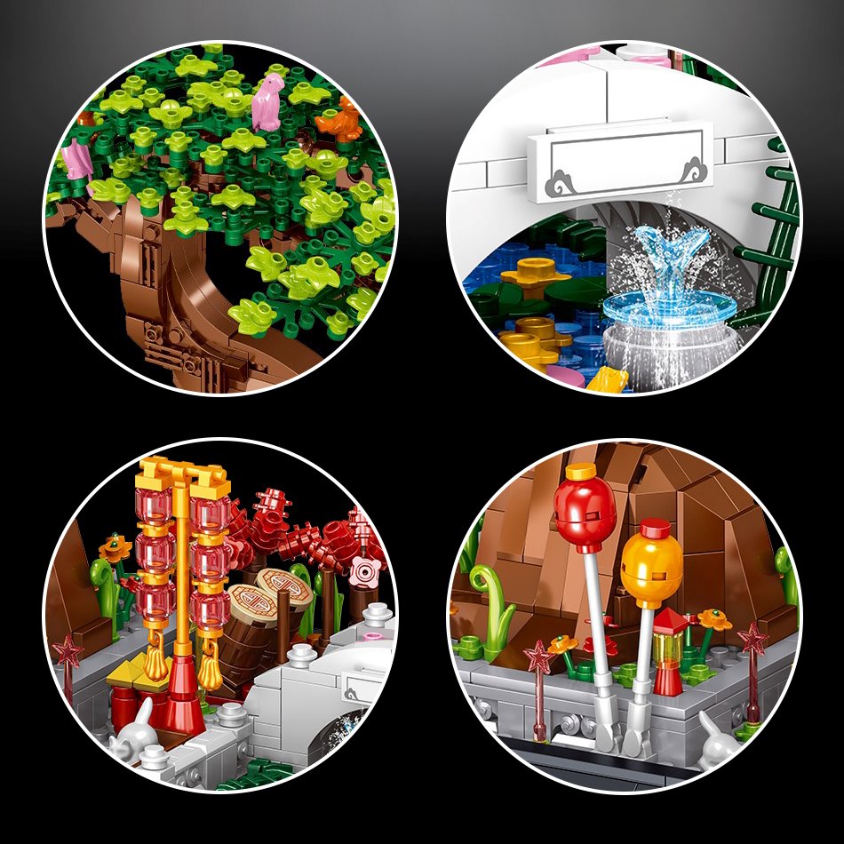 Brehn | Bonsai Sakura Schrein Ansichtsgebäude Nano Sets Kollektion