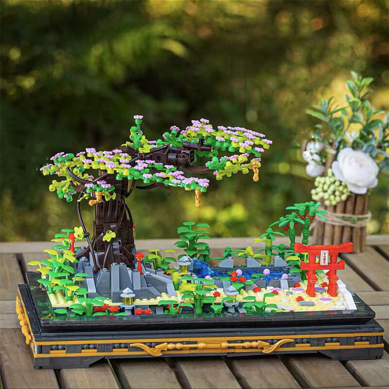 Brehn | Bonsai Sakura Schrein Ansichtsgebäude Nano Sets Kollektion
