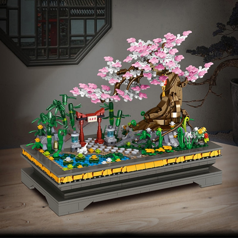 Brehn | Bonsai Sakura Schrein Ansichtsgebäude Nano Sets Kollektion