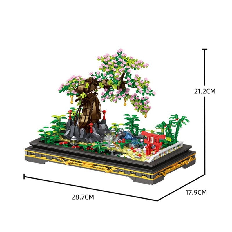 Brehn | Bonsai Sakura Schrein Ansichtsgebäude Nano Sets Kollektion