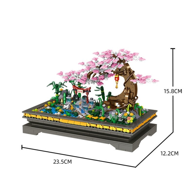 Brehn | Bonsai Sakura Schrein Ansichtsgebäude Nano Sets Kollektion