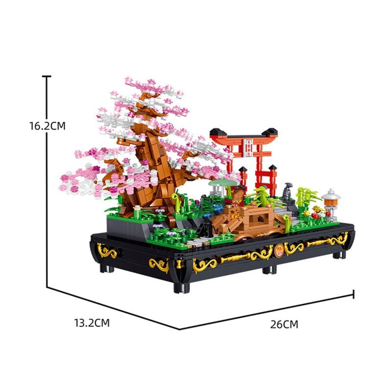 Brehn | Bonsai Sakura Schrein Ansichtsgebäude Nano Sets Kollektion