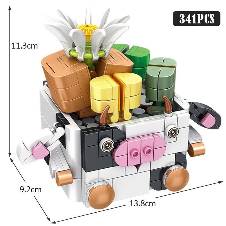 Brehn | Cactus Sukkulente Tier Pflanzentöpfe Bausätze