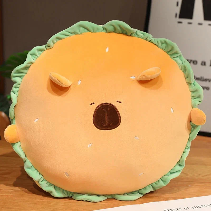 Brehn | Capybara & Dog Hamburger Plüschkissen