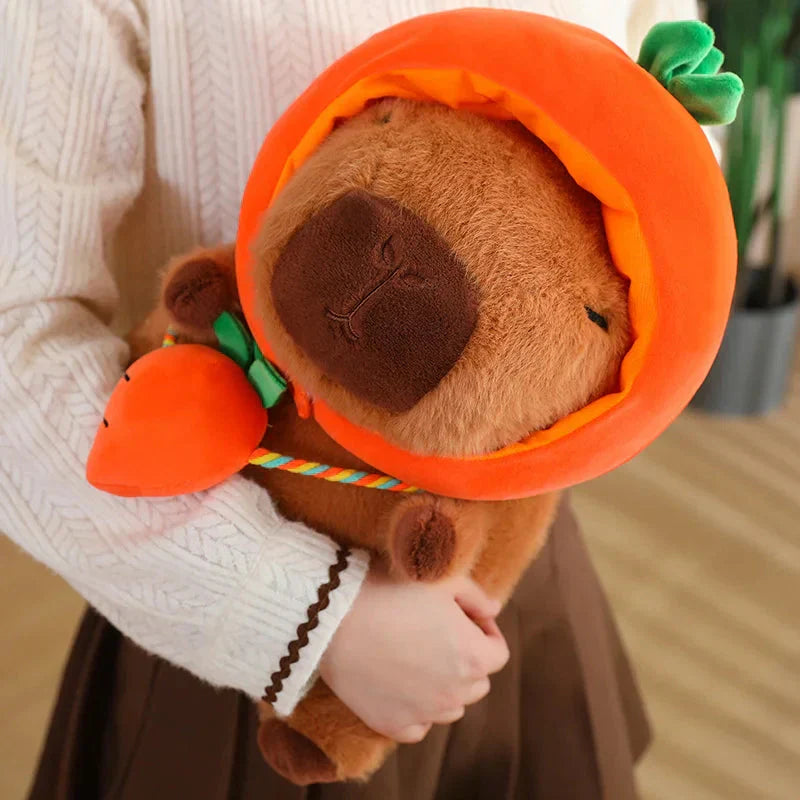Brehn | Capybara mit Gemüse Hüten Plüschspielzeug