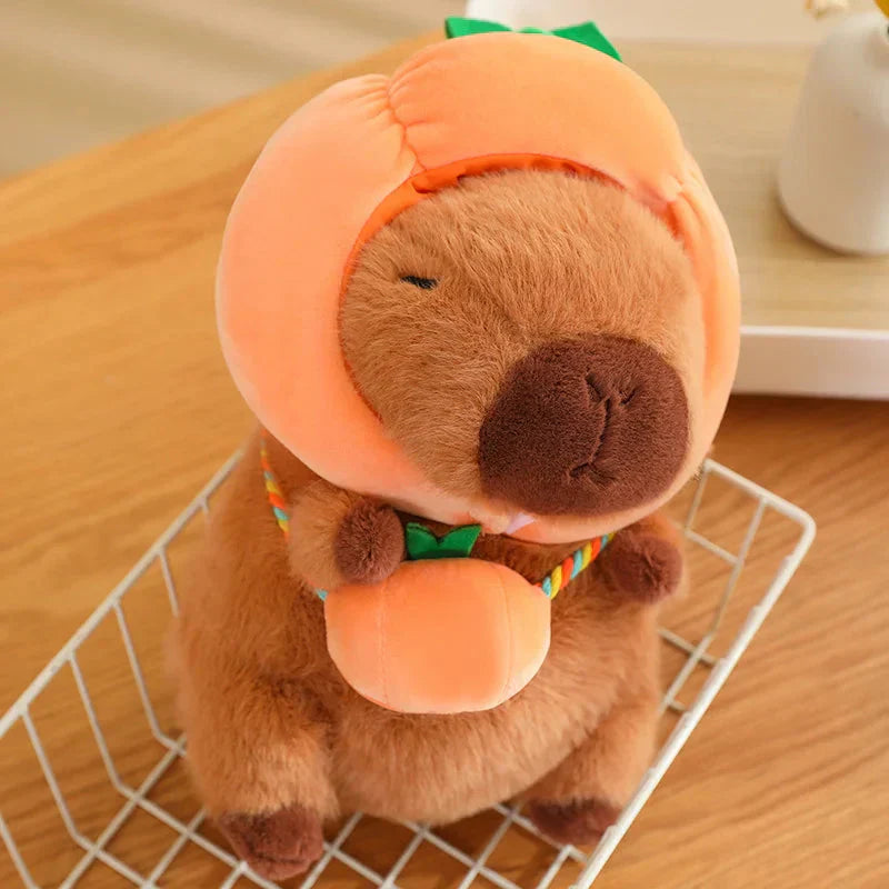Brehn | Capybara mit Gemüse Hüten Plüschspielzeug
