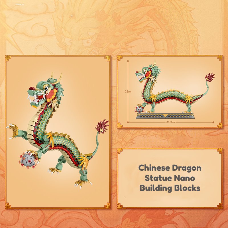 Brehn | Chinesischer Drachenstatue Nano Bauklötze