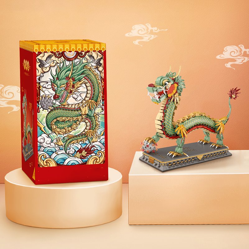 Brehn | Chinesischer Drachenstatue Nano Bauklötze