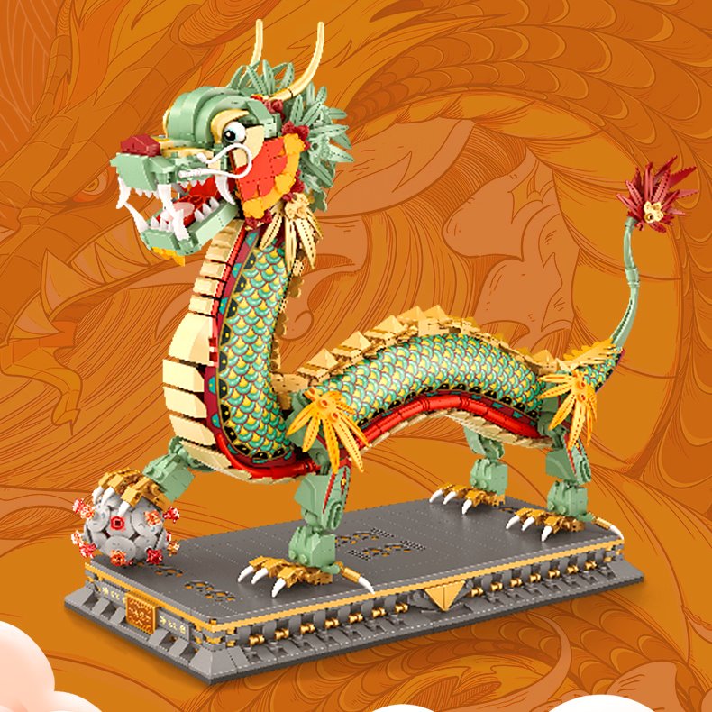 Brehn | Chinesischer Drachenstatue Nano Bauklötze