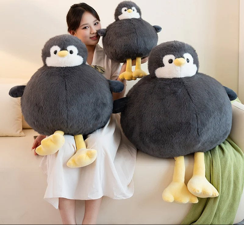 Brehn | Fetter runder Pinguin Plüschfigur