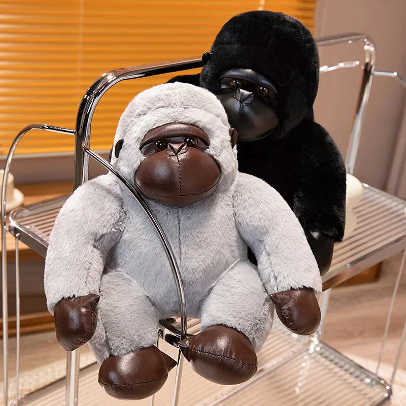 Brehn | Chunky Schwarz Silber Gorilla Affe Plüschtiere