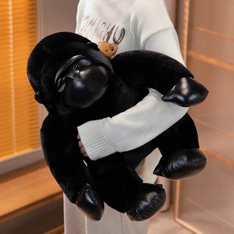 Brehn | Chunky Schwarz Silber Gorilla Affe Plüschtiere