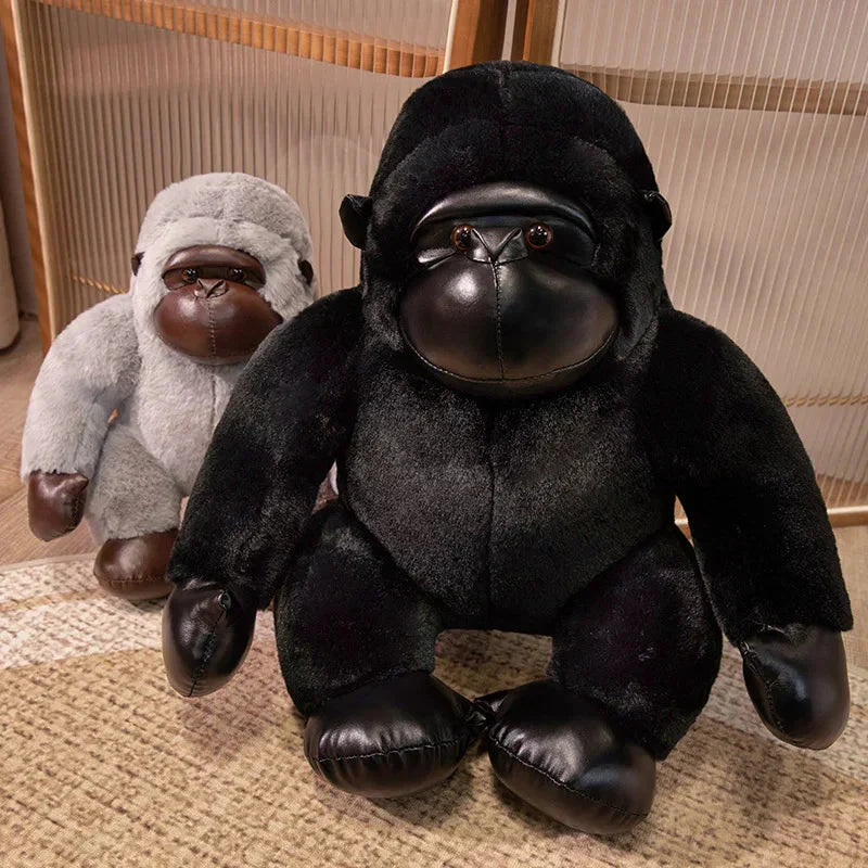 Brehn | Chunky Schwarz Silber Gorilla Affe Plüschtiere
