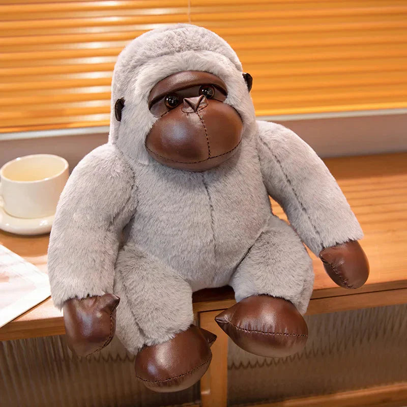 Brehn | Chunky Schwarz Silber Gorilla Affe Plüschtiere