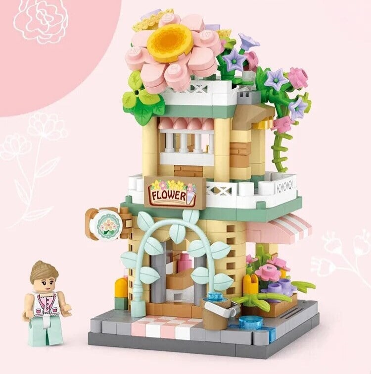 Brehn | Stadtansicht Eiscreme Panda Cafés Blumen Kamerageschäfte Mikro-Bausets