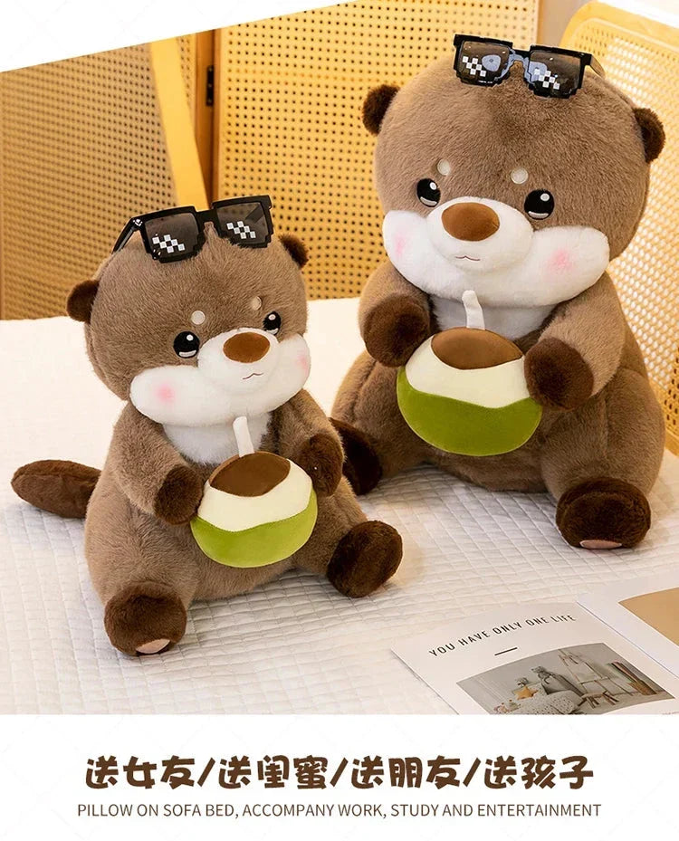 Brehn | Cooler Kokosnuss-Otter Plüschtier