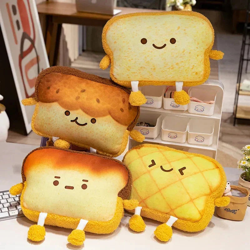 Brehn | Emoji Toast Brot Freunde Kopfstütze Plüsch