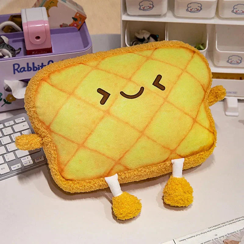 Brehn | Emoji Toast Brot Freunde Kopfstütze Plüsch