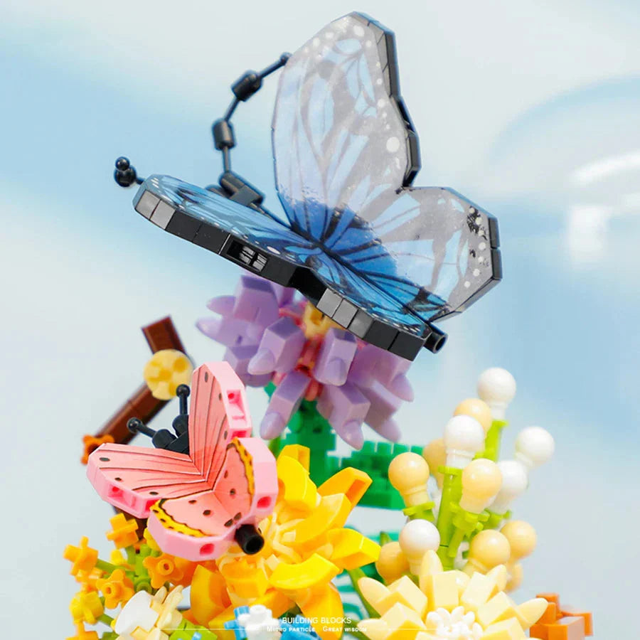 Brehn | Blumen Insekten Schmetterling Biene Nano Bausteine