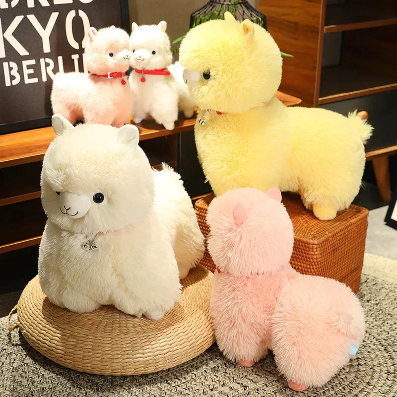 Brehn | Flauschige Alpaka Llama Plüschtiere mit Glocke