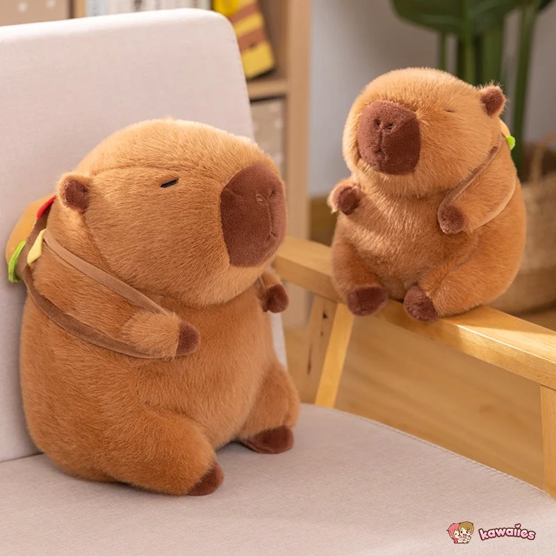 Brehn | Flauschige Capybara Burger Taschen Plüschtiere