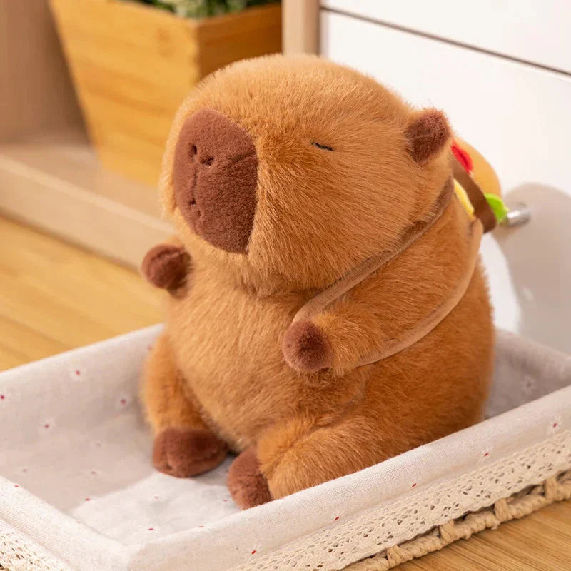 Brehn | Flauschige Capybara Burger Taschen Plüschtiere