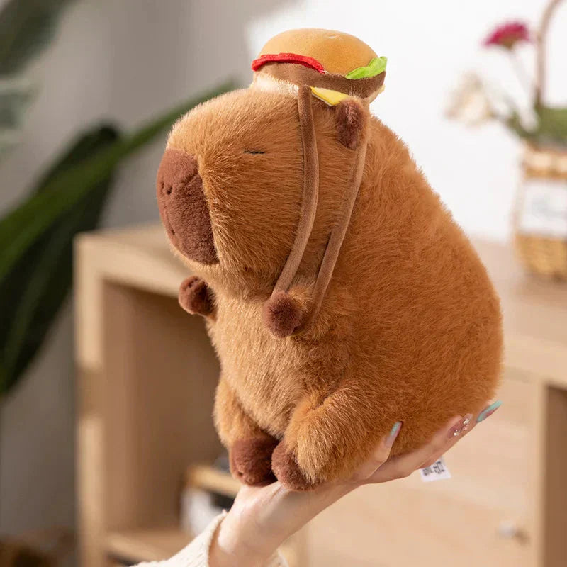 Brehn | Flauschige Capybara Burger Taschen Plüschtiere