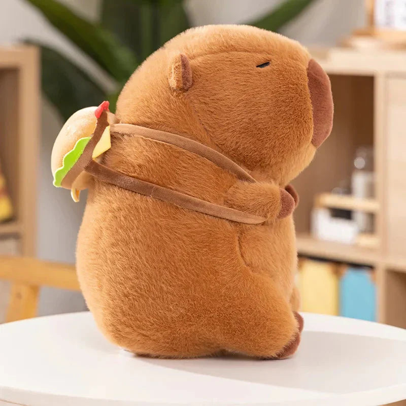 Brehn | Flauschige Capybara Burger Taschen Plüschtiere