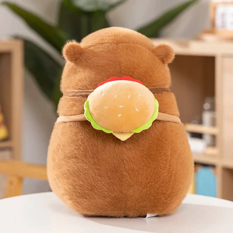 Brehn | Flauschige Capybara Burger Taschen Plüschtiere