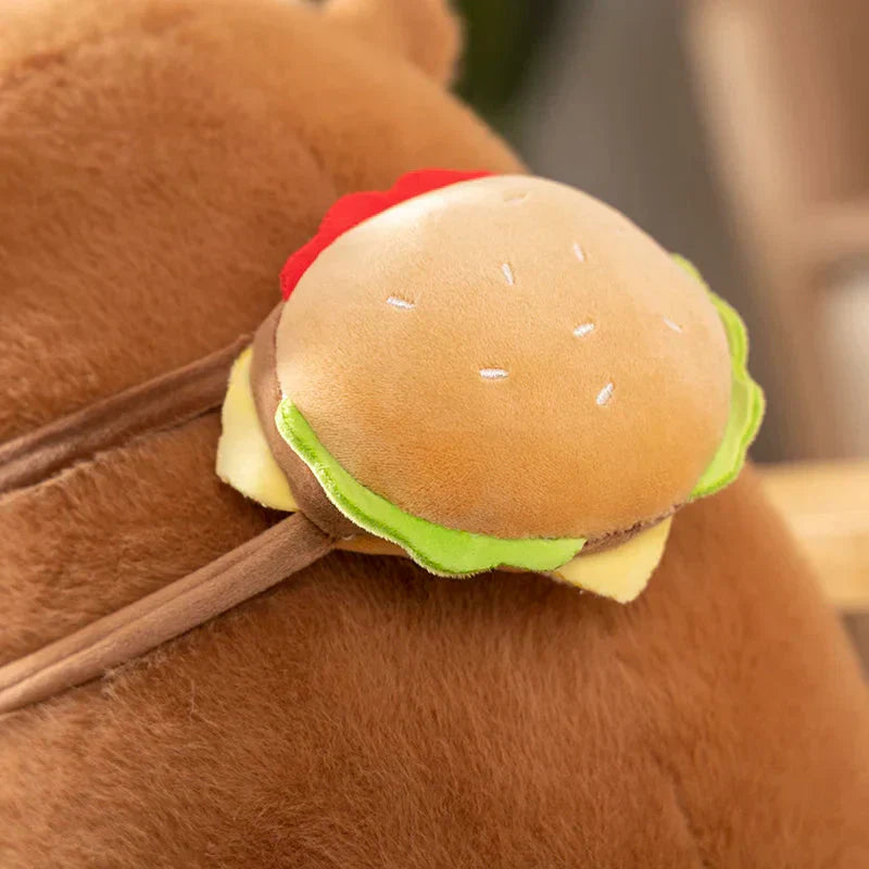 Brehn | Flauschige Capybara Burger Taschen Plüschtiere