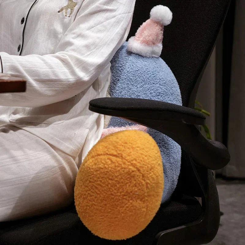 Brehn | Fluffiger Pinguin Rückenstützkissen Sitzkissen