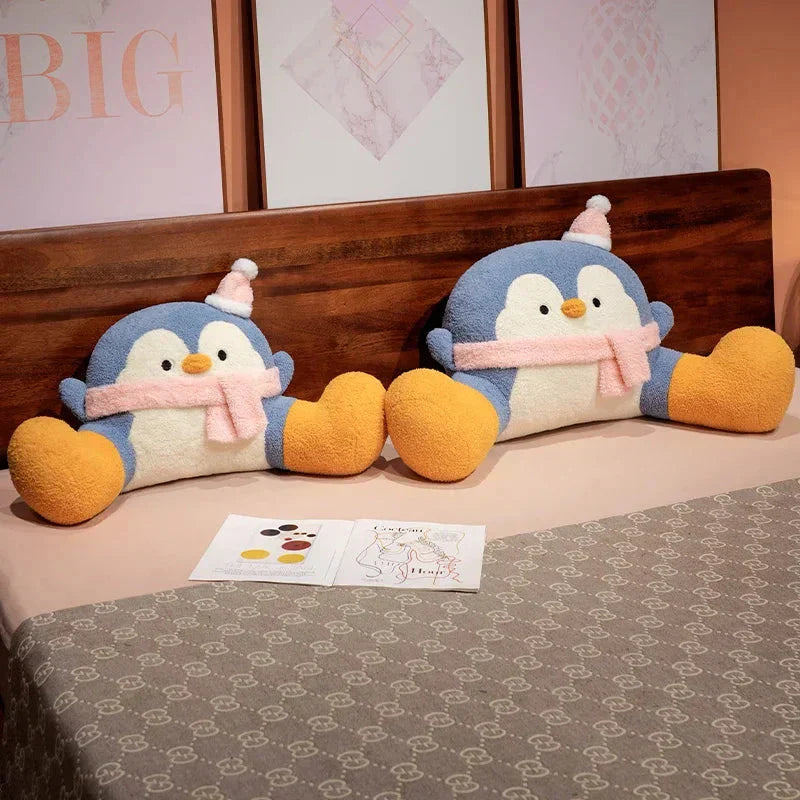 Brehn | Fluffiger Pinguin Rückenstützkissen Sitzkissen