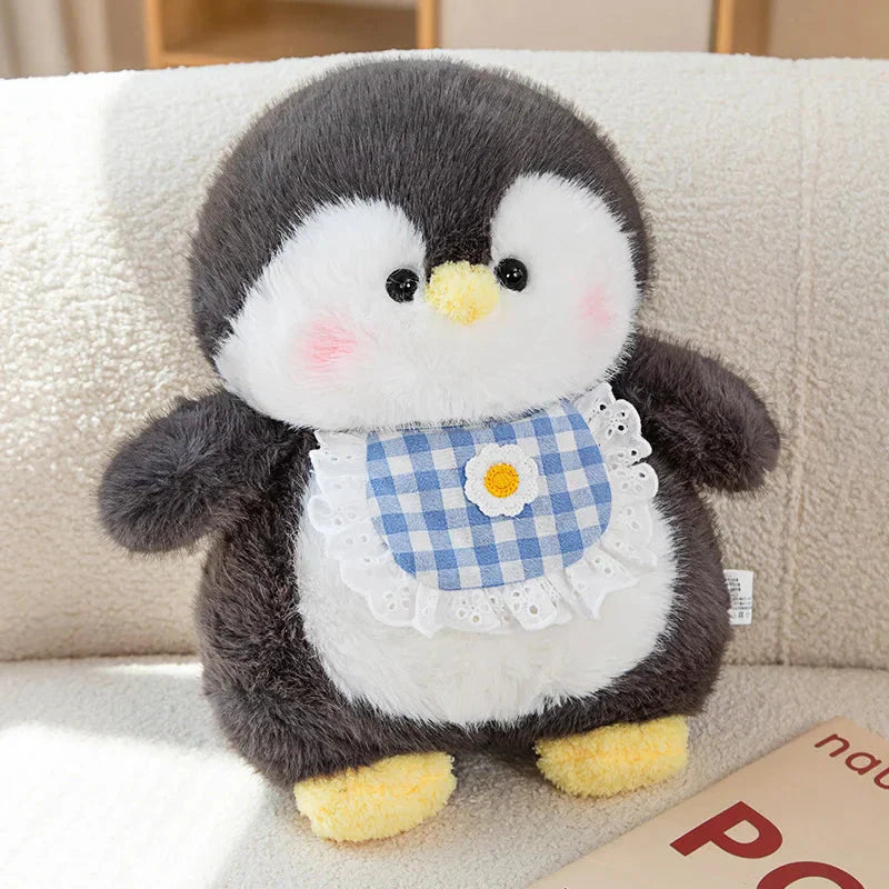 Brehn | Flauschige Pinguin-Trupp-Plüschtiere mit Lätzchen